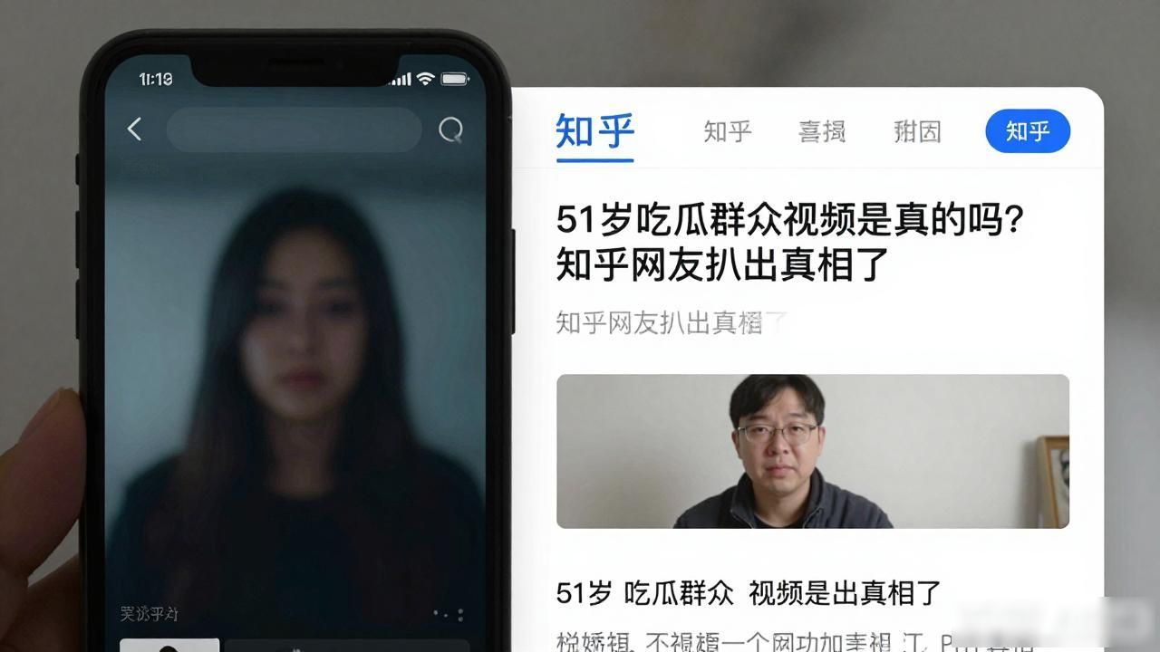 51岁吃瓜群众视频是真的吗？知乎网友扒出真相了